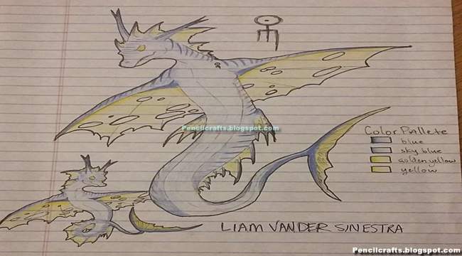 New Color Pencil Drawings Dragon