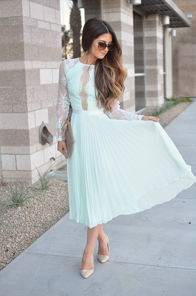 J Pee: Perfect Wedding Guest Dress - Minty Lace