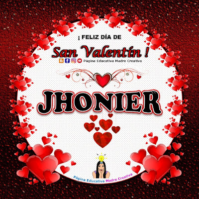 Feliz Día de San Valentín - Nombre Jhonier