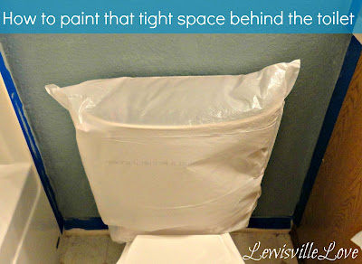 how to paint behind the toilet