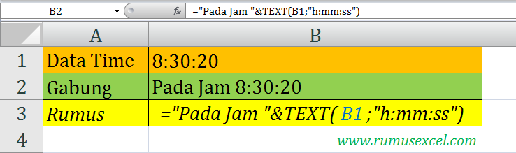 Rumus Pada B2 Kurang Lebihnya Seperti Ini Pada Jam Text B1 H Mm Ss