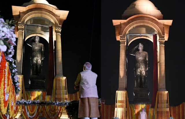 PM Narendra Modi unveiled the Statue of Netaji Subhas Chandra Bose at India Gate