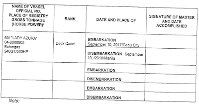 SRB or Seafarer's Record Book