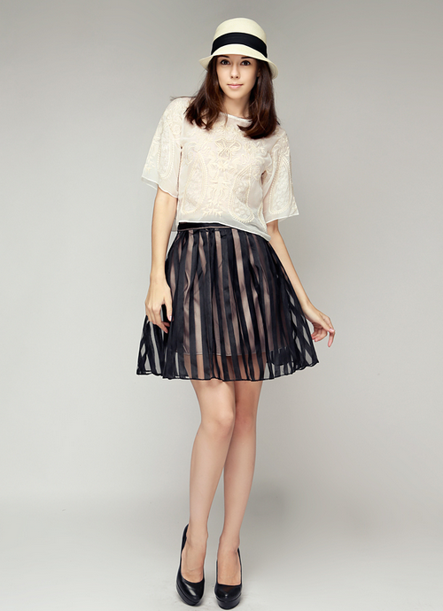 Striped Dreamer Organza Skirt