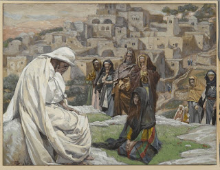  Jesus sentado em uma pedra na colina lamentando  