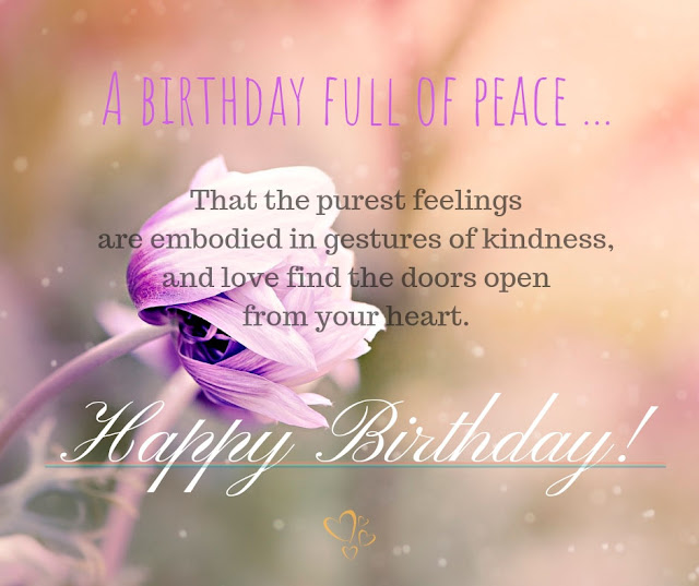 A birthday full of peace, Happy Birthday Messages
