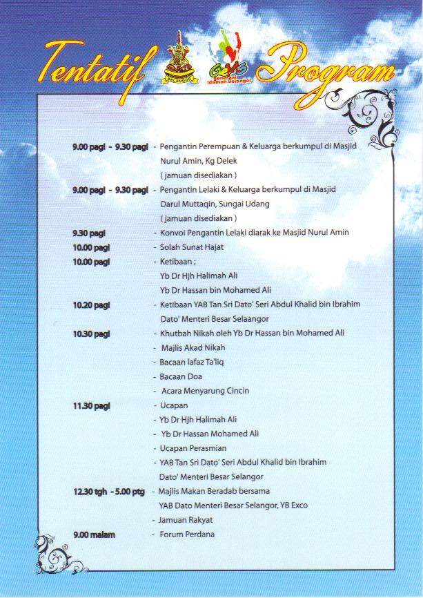 Contoh Buku Program Majlis Hari Raya - JobsDB