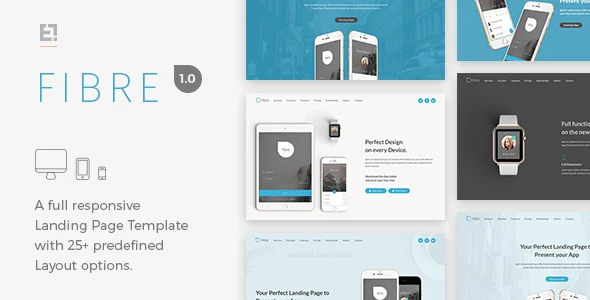 Download Fibre App Responsive Landing Page Template