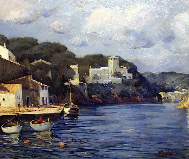 Eduard Aracil Sasal, Puerto Santanyí, Mallorca en Pintura, Mallorca en Pintura, Mallorca pintada, Paisajes de Mallorca, Mallorca en Pintura