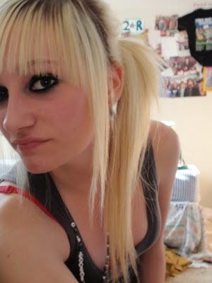 black and blonde hair scene. Blonde Hair Red Streak. Scene