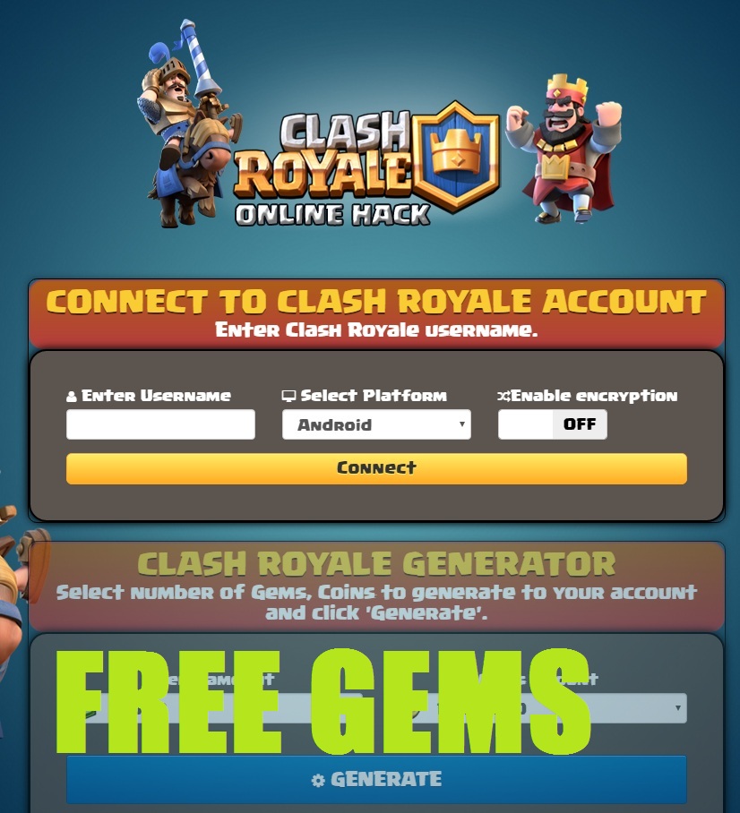 Clash Royale Free Gems Hack Online Cheat Working | Cheating Bay - 