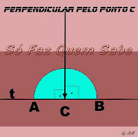 Como fazer para traçar duas retas perpendiculares entre si, cruzando-as em um ponto pré-determinado