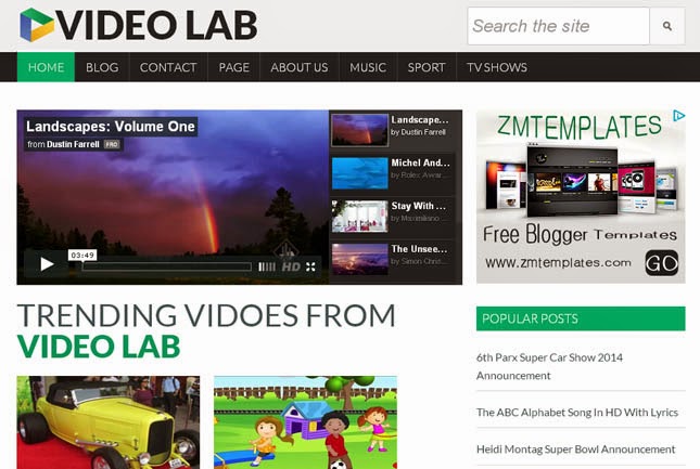 Video Lab Responsive Blogger Template