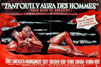 TANT QU'IL Y AURTA DES HOMMES. Francia. Cartelera: 47 x 32 cms. Arte: René Péron. DE AQUÍ A LA ETERNIDAD. From Here to Eternity. 1953. Estados Unidos. Dirección: Fred Zinnemann. Reparto: Burt Lancaster, Montgomery Clift, Deborah Kerr, Frank Sinatra, Donna Reed, Ernest Borgnine, Jack Warden, Philip Ober, Mickey Shaughnessy, Harry Bellaver, John Dennis, Merle Travis.