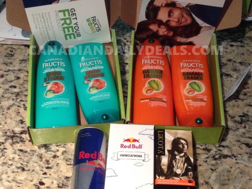 Great Mail Day Garnier Fructis Sampler Packs, Redbull & Lakota Arthritis Relief