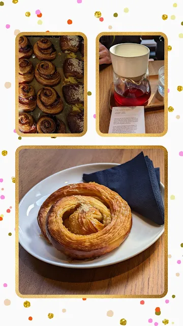 Collage of coffee and pastries at Single Origin Coffee Roasters in Den Haag