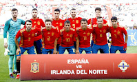 SELECCIÓN DE ESPAÑA SUB 21 - Temporada 2018-19 - Sivera, Unai Núñez, Marc Roca, Borja Mayoral, Jorge Meré; Alfonso Pedraza, Francis, Pablo Fornals, Mikel Oyarzabal, Fabián y Carlos Soler. SELECCIÓN DE ESPAÑA SUB 21 1 (Rafa Mir) SELECCIÓN DE IRLANDA DEL NORTE SUB 21 2 (Lavery, Donnelly). 11/09/2018. Campeonato de Europa de Selecciones Sub 21, fase de clasificación.