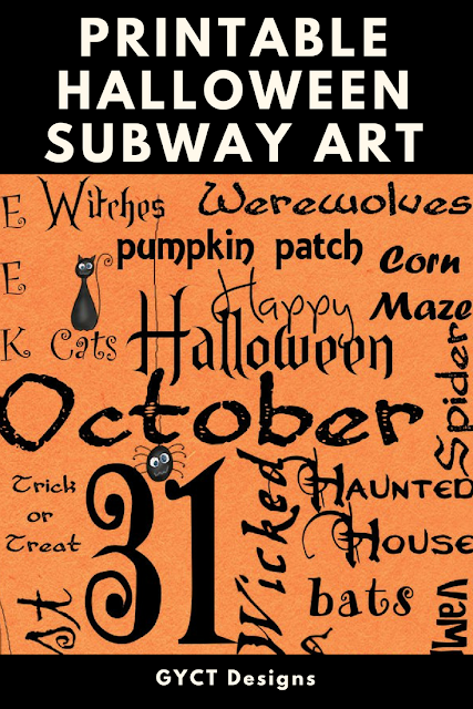 Free Printable Halloween Subway Art