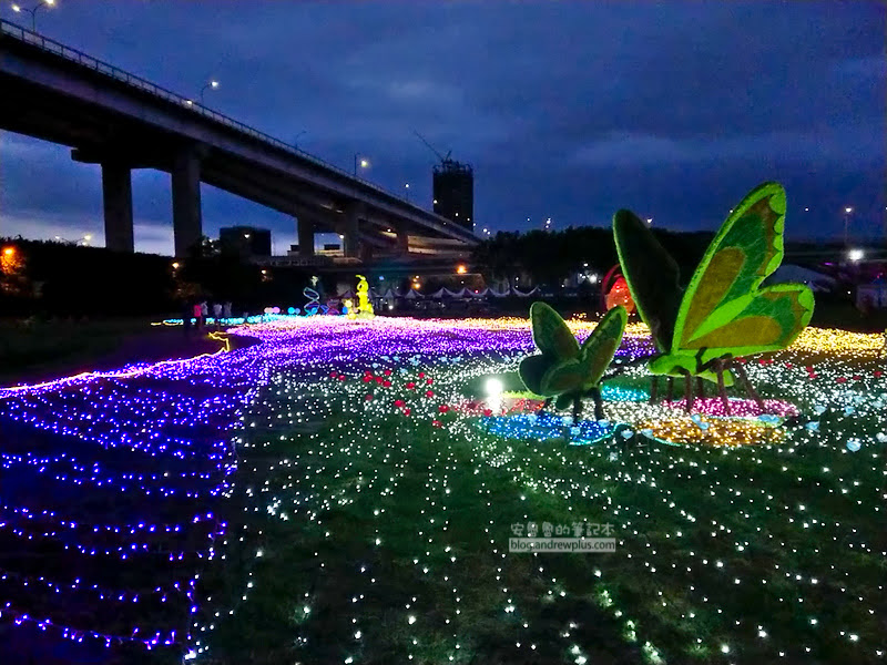 2023板橋蝴蝶公園地景花海|河濱蝶戀季 盛夏光蝶:5/6~6/11,蝴蝶女神地景藝術夜間光雕,華翠橋,光復橋間(交通資訊)