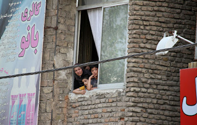 Children watching a public hanging in Iran (file photo)