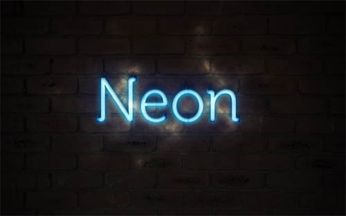 Photoshopping Neon Text