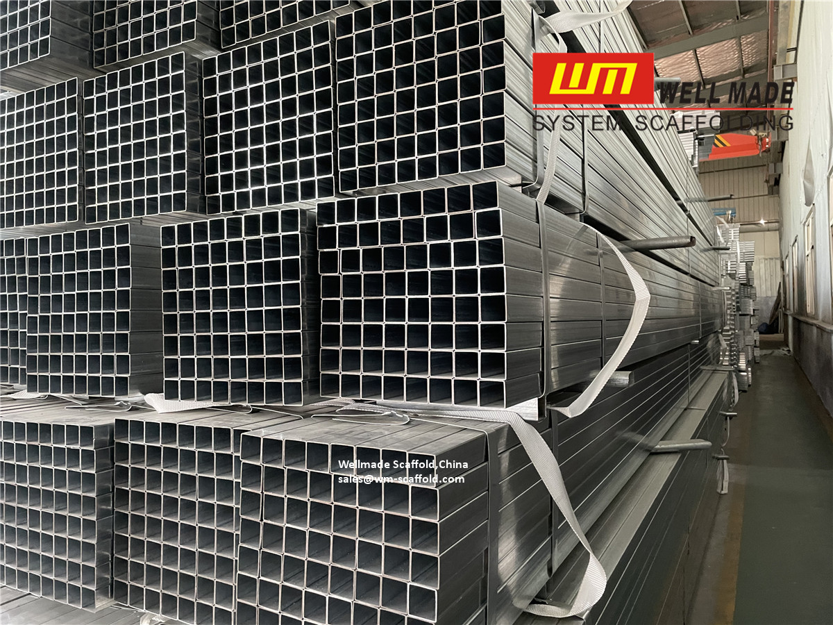 square tubes rectangular steel tubes for construction and scaffolding - galvanised steel hollow sections  - Wellmade