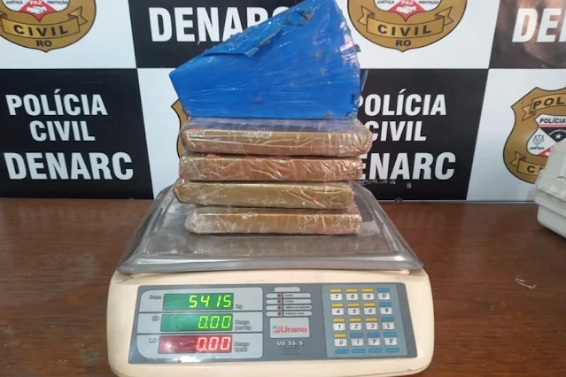 Homem é preso e mais de 5 quilos de cocaína são apreendidos em Porto Velho