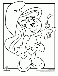 Smurf Coloring Pages,Smurfette Coloring Pages