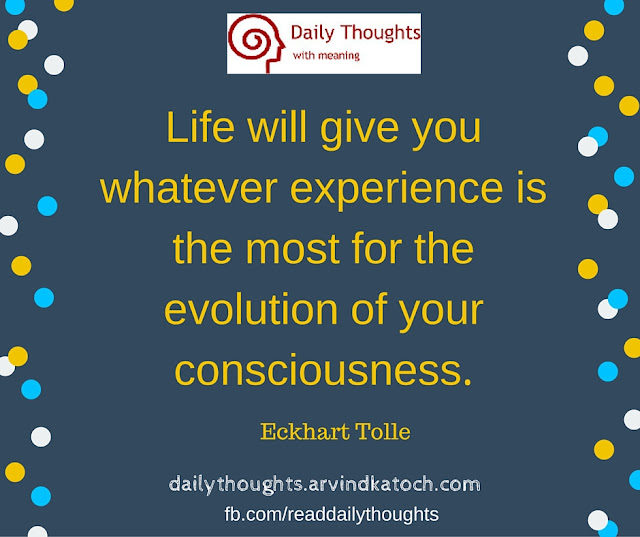 Daily Thought, Meaning, Life, experience, evolution, consciousness,