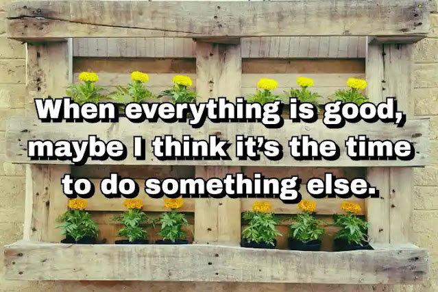 "When everything is good, maybe I think it’s the time to do something else." ~ Carine Roitfeld