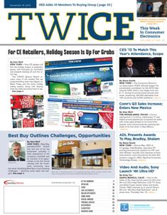 TWICE This Week In Consumer Electronics 2012-23 - November 19, 2012 | ISSN 0892-7278 | TRUE PDF | Quindicinale | Professionisti | Consumatori | Distribuzione | Elettronica | Tecnologia
TWICE is the leading brand serving the B2B needs of those in the technology and consumer electronics industries. Anchored to a 20+ times a year publication, the brand covers consumer technology through a suite of digital offerings, events and custom content including native advertising, white papers, video and webinars. Leading companies and its leaders turn to TWICE for perspective and analysis in the ever changing and fast paced environment of consumer technology. With its partner at CTA (the Consumer Technology Association), TWICE produces the Official CES Daily.
