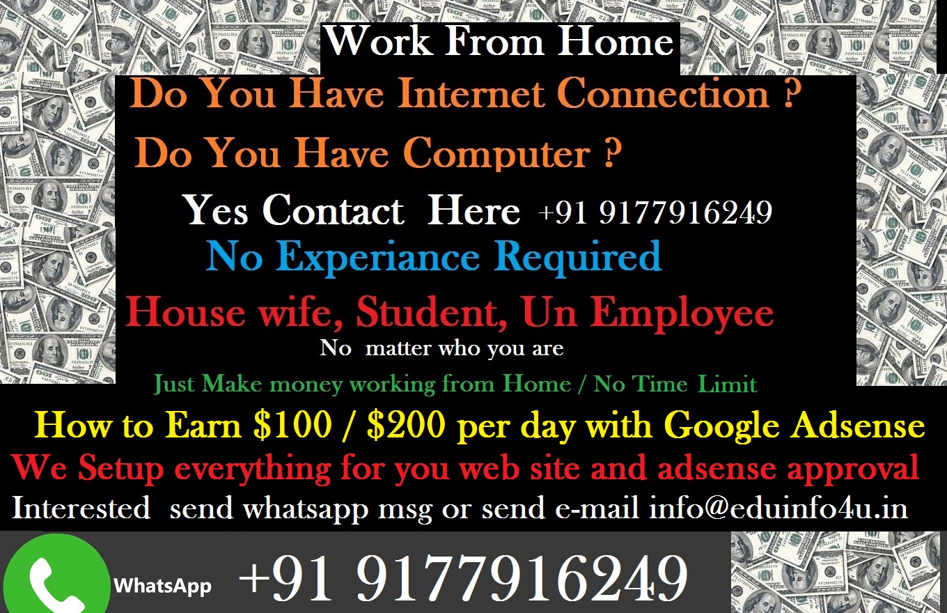Earn Money Work from Home ~ Make Money