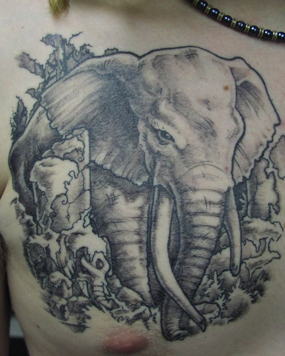 elephant tattoo. Elephant tattoos look