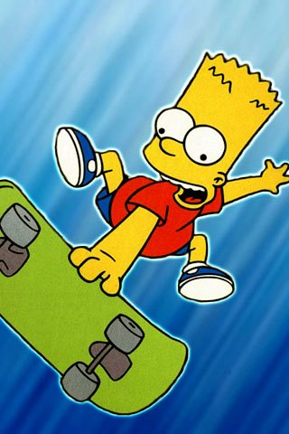 Simpson na skejtbordu download besplatne slike pozadine Apple iPhone