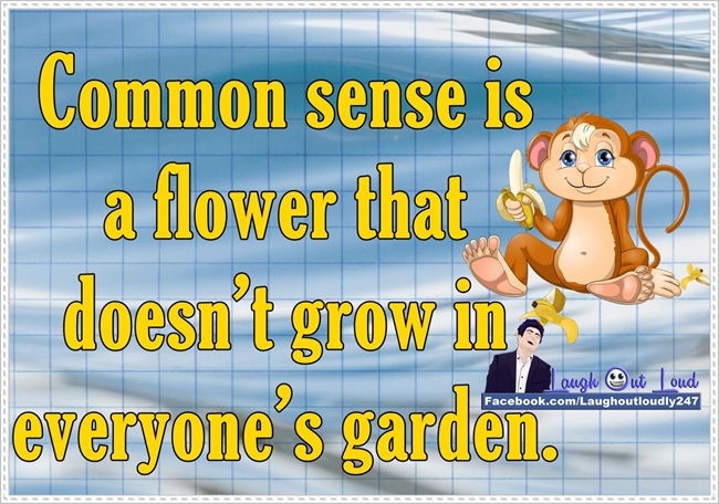 Common sense is a flower