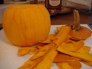 Peeled pumpkin
