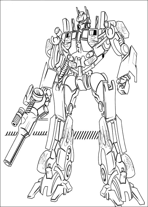 Coloring pages of the Transformers cars becoming robots