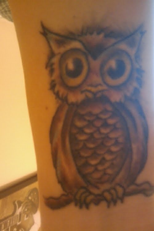 Cartoon Owl Tattoos Designs