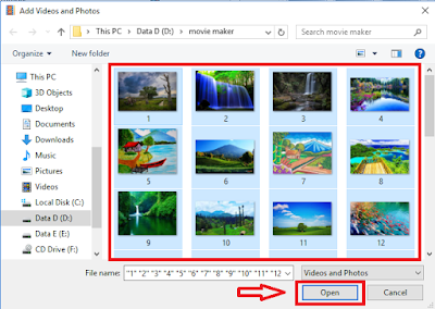 Gambar ilustrasi memasukan foto di dalam windows movie maker