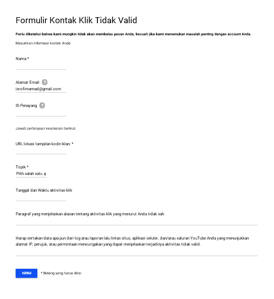 Cara Mengatasi Klik Iklan Adsense Tidak Falid