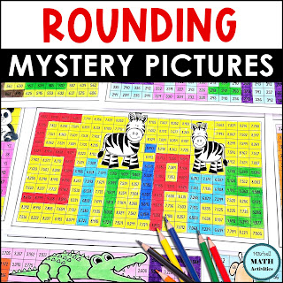 Practice rounding numbers with these mystery pictures.