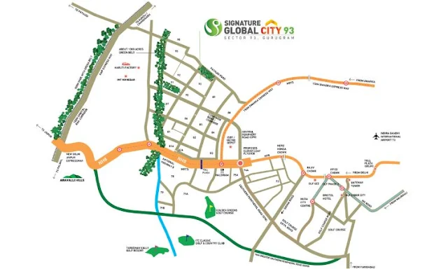 Signature Global City 79b Location Map