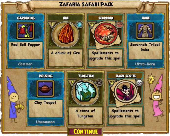 Wizard101 Zafaria Hoard Pack Review - Swordroll's Blog | Wizard101