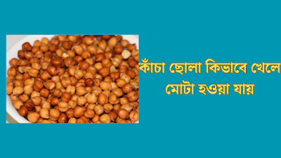 কাঁচা ছোলা কিভাবে খেলে মোটা হওয়া যায়