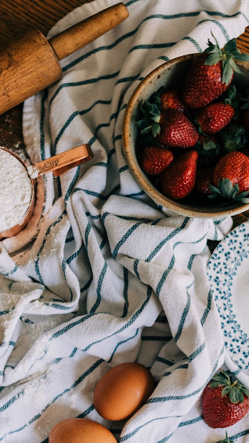 Cooking, Strawberries, Flour, Eggs