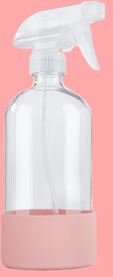 Empty clear glass spray bottles