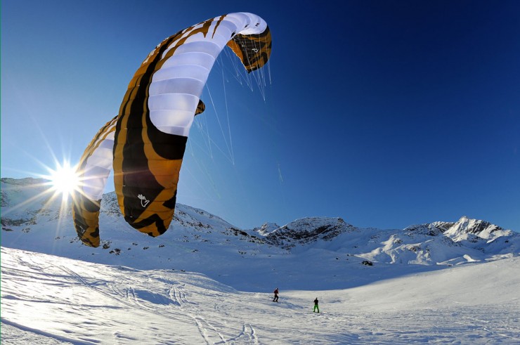 3. Snow Kiting - Top 10 Fun Alternative Winter Sports