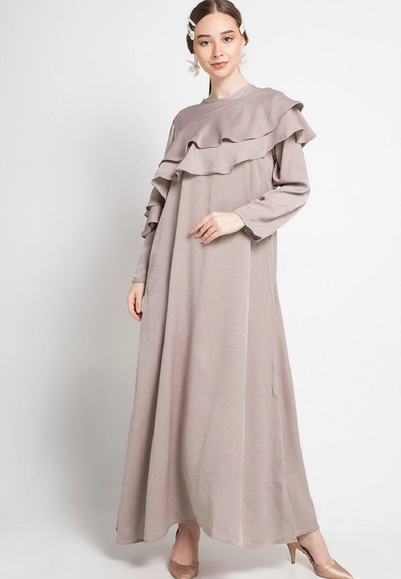 6 Model Baju Gamis Terbaru Untuk Lebaran Yang Cantik - Model gamis terbaru