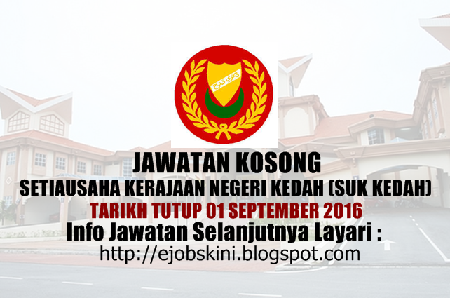 Jawatan kosong di suk kedah september 2016