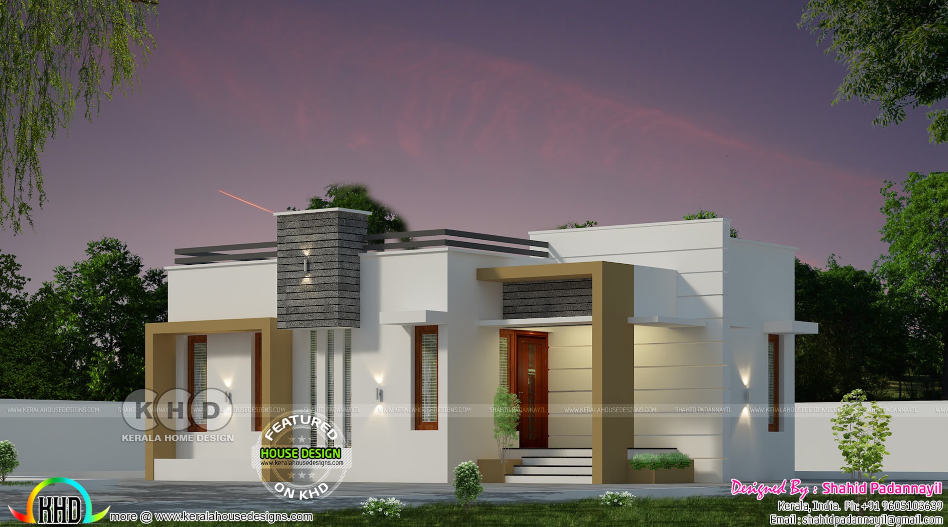  2  BHK 600  square  feet  small budget home  plan  Kerala  home  